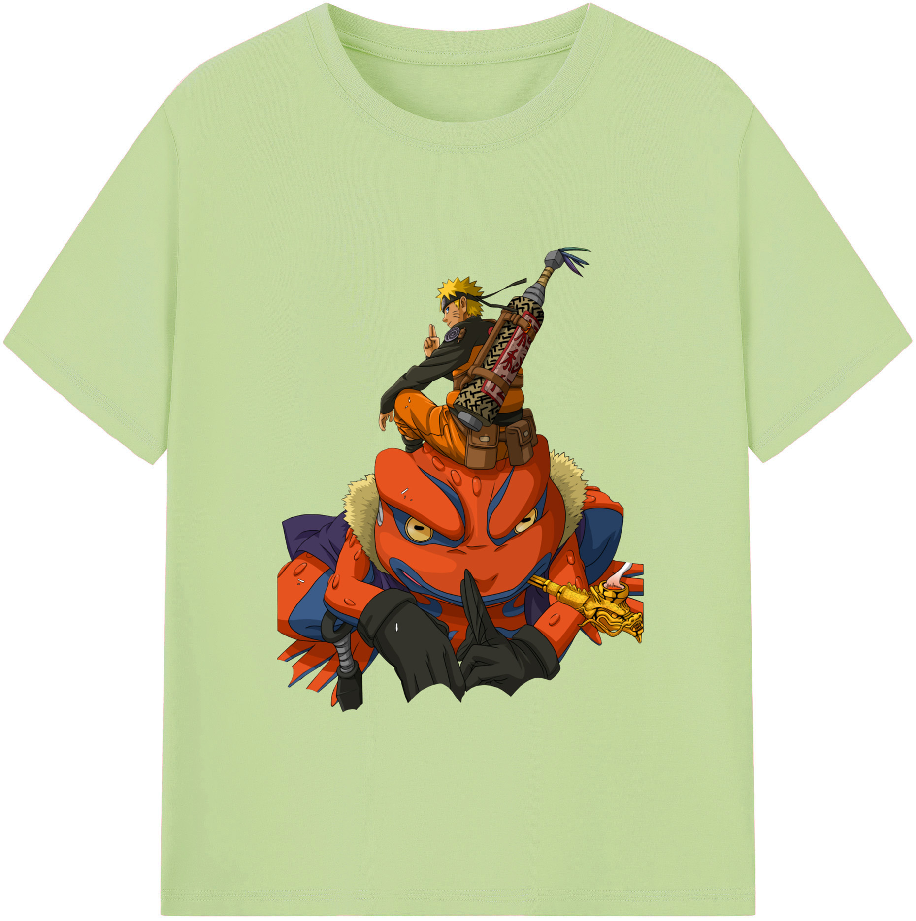 （画像用） NARUTO -ナルト- うずまき ナルト Uzumaki Naruto 綿100％半袖Tシャツ（フロントプリント）